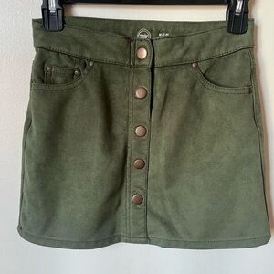 Wonder Nation Olive Button-Front Skirt